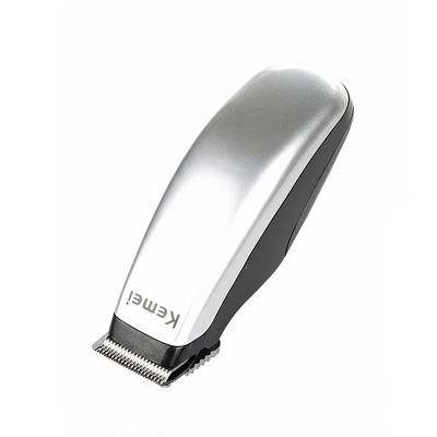 Picture of Kemei KM-9612 Mini Electric Beard Trimmer with Hair Clipper Shaving Set Trimmer 30 min Runtime 2 Length Settings (Silver) - White