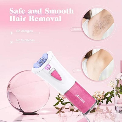 Picture of Kemei KM-1999 Electric Female Epilator Women Hair Removal for Facial Body Armpit Underarm Leg Depilador - Pink
