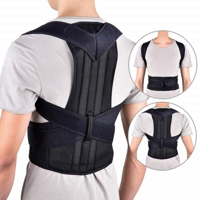 Picture of Unisex Doctor Belt Back Pain Reducer Belt Back Brace Pain Relief Belt - Black