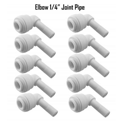 Picture of Quick Connectors Fittings RO Water Filters Elbow 1/4" Joint Pipe (Price for 10pcs, - White