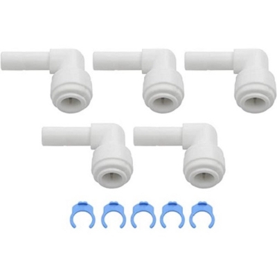 Picture of Quick Connectors Fittings RO Water Filters Elbow 1/4" Joint Pipe (Price for 5pcs,) - White