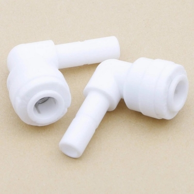 Picture of Quick Connectors Fittings RO Water Filters Elbow 1/4" Joint Pipe (Price for 2pcs,) - Water Jar - White