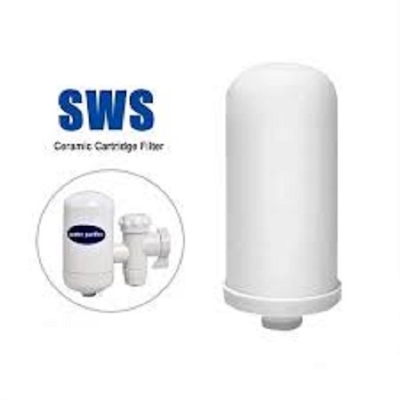 Picture of SWS Faucet Ceramic Cartridge Water Purifier Filter For Remove Residual Chlorine - White - White