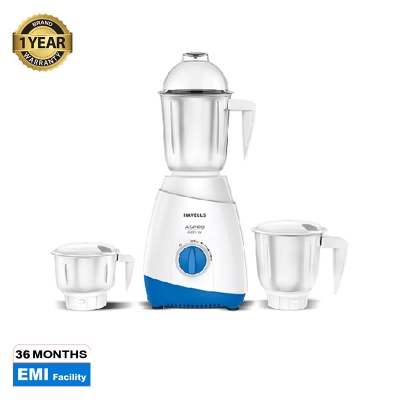Picture of Havells Energia , 600w 3 SS Jars Light Blue- White Mixer Grinder - Blue