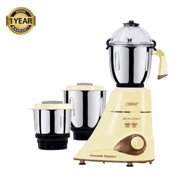 Picture of ORPAT Mixer Grinder 800 Watt With 3 SS Jar - Lemon Yellow