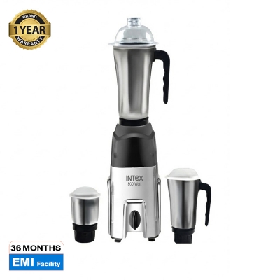 Picture of Intex Mixer Grinder INDO 810B 800W with 3 Pices SS Jar - Silver