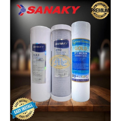 Picture of Water Purifier Sanaky 3 in 1 UDF CTO PP Combo Package - White