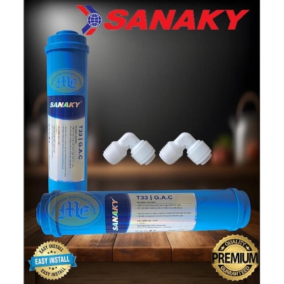 Picture of Water Purifier Sanakay Taste And Odor Reduction Replesment Cartridge Price For 1 Pices with 2 Pices Elbow - Blue