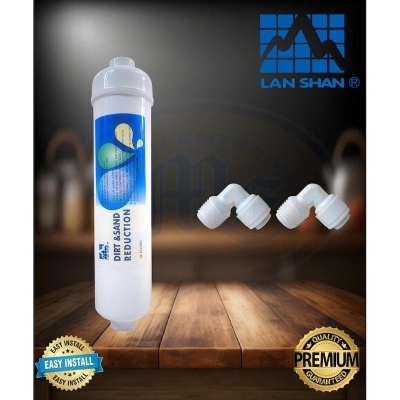 Picture of Water Purifier Lan Shan Inline Sediment Filter With 2 Pices Elbow - White