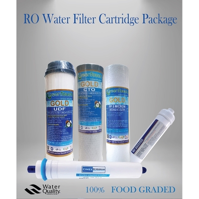 Picture of Ro Water Purifier Filter Cartridge Package Of  (UDF, CTO, PP , RO membrane, Taste & Odor) - White
