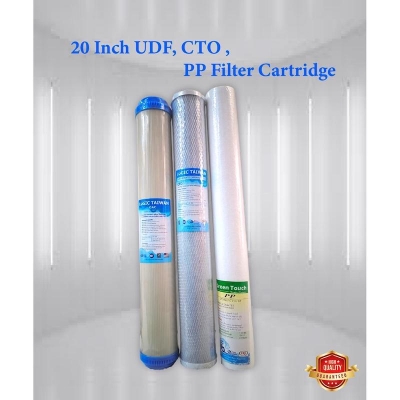 Picture of Premium Quality 20 inch UDF, CTO, PP Filter Cartridge Set - White