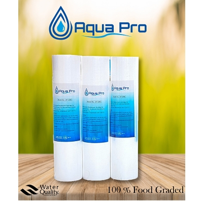 Picture of Water Purifier Aqua Pro Premium Quality PP Filter Cartridge Package of 3 Pieces. - White