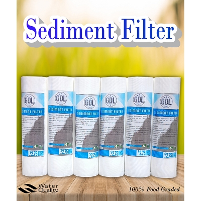 Picture of Water Purifier GDL Premium Quality Sediment Filter Cartridge Package of 6 Pieces. - White