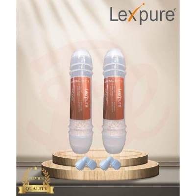 Picture of Lexpure Mineral Classic Inline Filter Cartridge 10 Inch ABS Plastic with 2 Pices Elbow - Off White