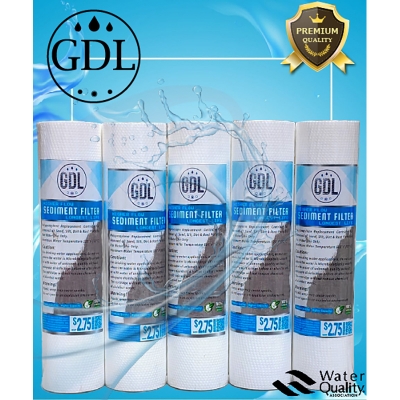 Picture of Water Purifier GDL Premium Quality Sediment Filter Cartridge Package of 5 Pieces. - White