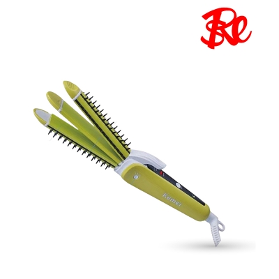 Picture of Kemei 3 In 1 Electric Hair Curler And Straightener KM-6877 - Orange