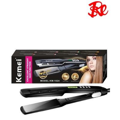 Picture of Hair Straightener Professional Fast Electric Straightener Ceramic Plating Plate LCD Styling Tool 100-240v - Black