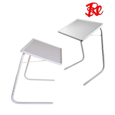Picture of Adjustable Folding Table Bedside Table With 6 Height 3 Tilt Angle - White
