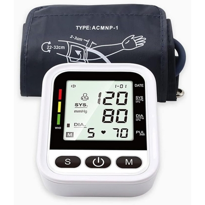 Picture of Blood Pressure Monitors for Home use with Cuff Arm,Automatic Blood Pressure Machine Upper Arm - White