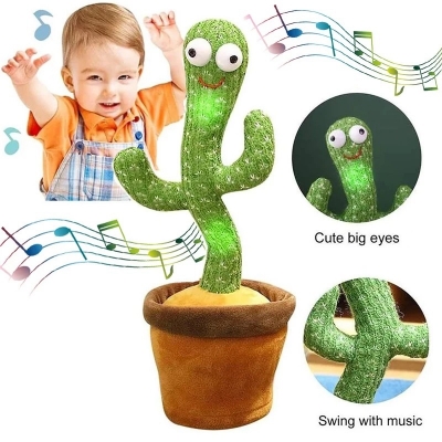 Picture of Talking Toy Cactus Doll Talking Record Sound Repeat Kawaii Educational Toys for Children Gift - Green