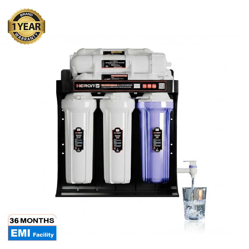 Picture of Reverse Osmosis Technology Heron Zi Water Purifier 7 Stage comes With White, Black & Blue Color