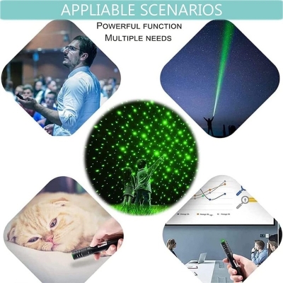Picture of Green laser Pointers- USB Built-in batteries Red dot Continuous Line High Powerful Laser torch For Outdoor Camping Hiking - Not Specified