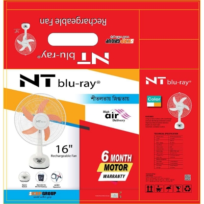 Picture of Rechargeable Table Fan 16 inch NT blu-ray