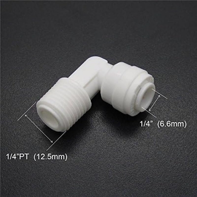 Picture of Water Purifeir 1/4 Inch (6mm) Hosuing Elbow Package of 2 Pcs