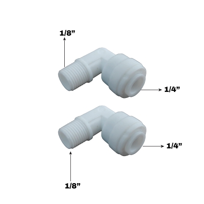 Picture of RO Water Filter Push Fit Elbow – 1/8” Male × 1/4” Tube Connector – Leakproof Fitting