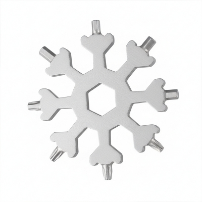 Picture of Pocket-Sized Snowflake Multi-Tool – 18 Functions in One - Silver