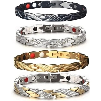 Picture of Men’s Magnetic Therapy Bracelet – Stylish Stainless Steel Pain Relief Bangle - Multicolor