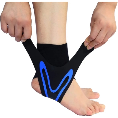 Picture of Breathable Elastic Foot Support Wrap for Pain Relief & Joint Stability - Black