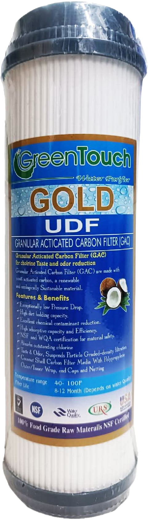 Picture of 10'' 3 in One PP+UDF+CTO for water Purification System - White