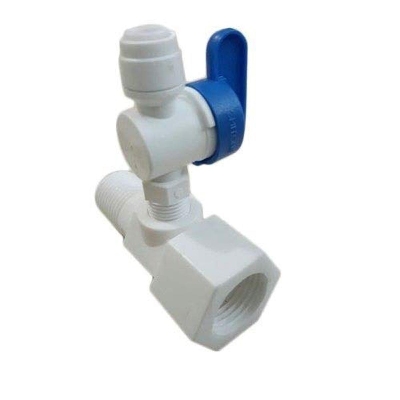 Picture of Plastic Inlet for Ro Water Purifiers Suitable for 1/4" Tubing ( Plastic 1/4" Gate Valve Set )