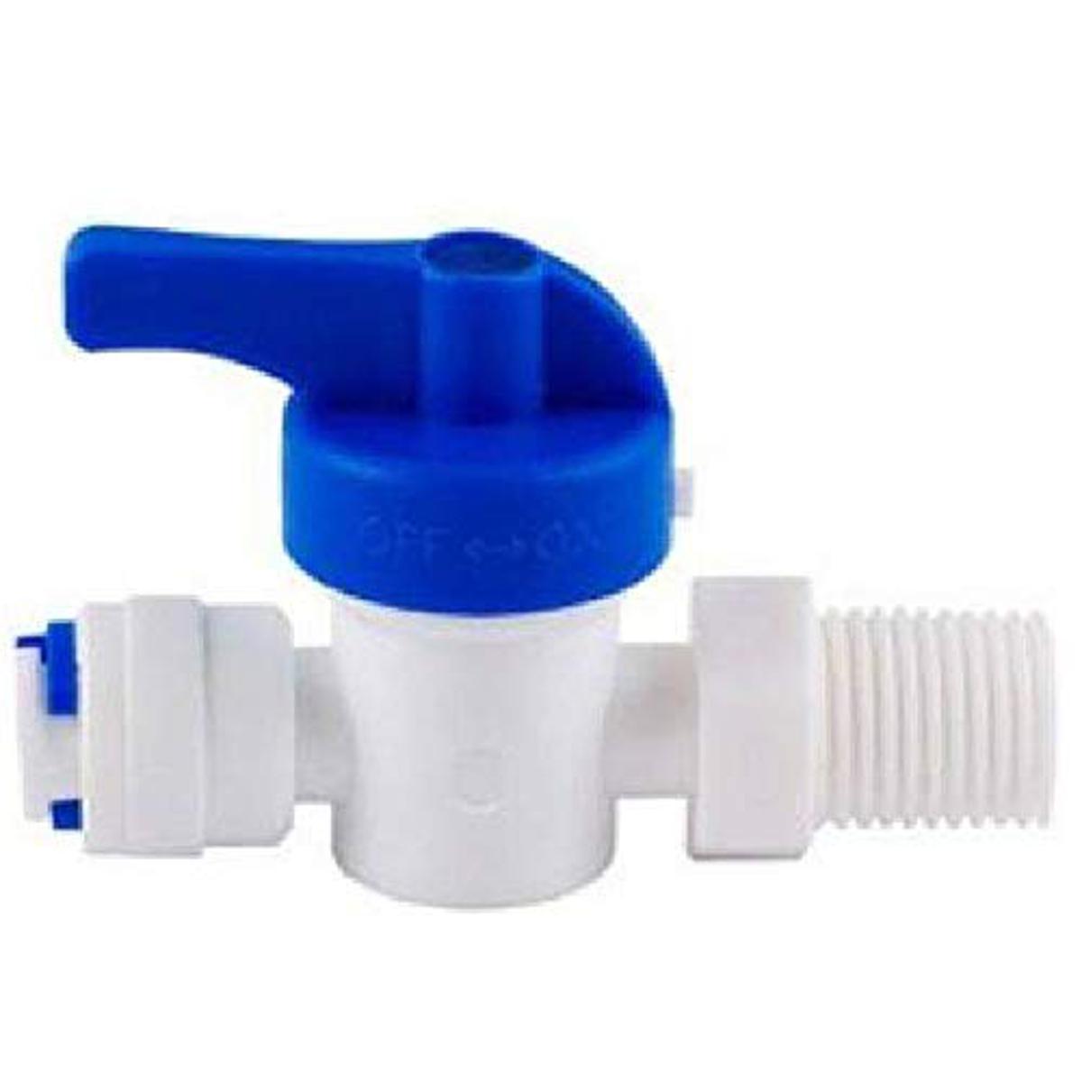 Picture of RO Water Purifier Inlet Valve Only 1/4" Qc x 1/4" Divertor Ball Valve On/Off RO/UV/UF/TDS Water Purifier