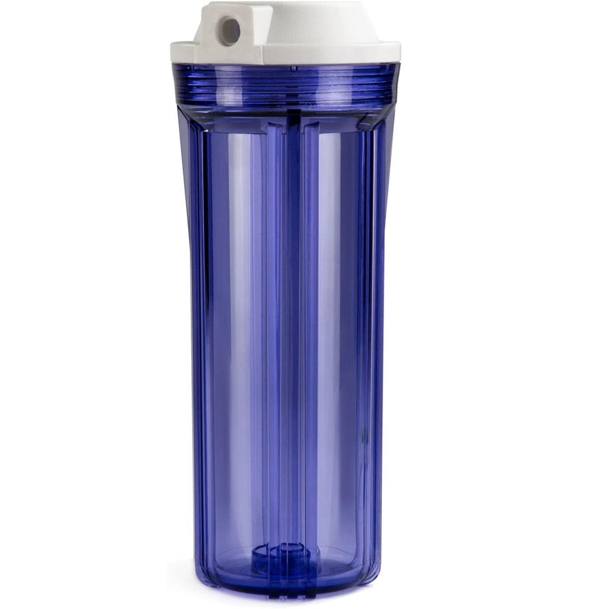 Picture of Premium quality Water Purifier 1/4'' Clear Water Filter Housing for Reverse Osmosis System, 2.5 Inch x 10 Inch Filters Made in Vietnam, (With 2pcs Elbow) - White