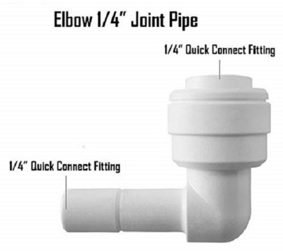 Picture of Quick Connectors Fittings RO Water Filters Elbow 1/4" Joint Pipe (Price for 5pcs,) - White