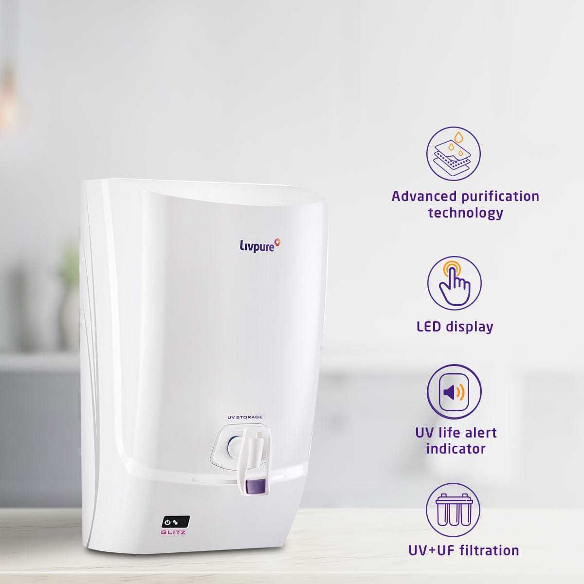 Picture of Glitz UV UF Water Purifier Livpure