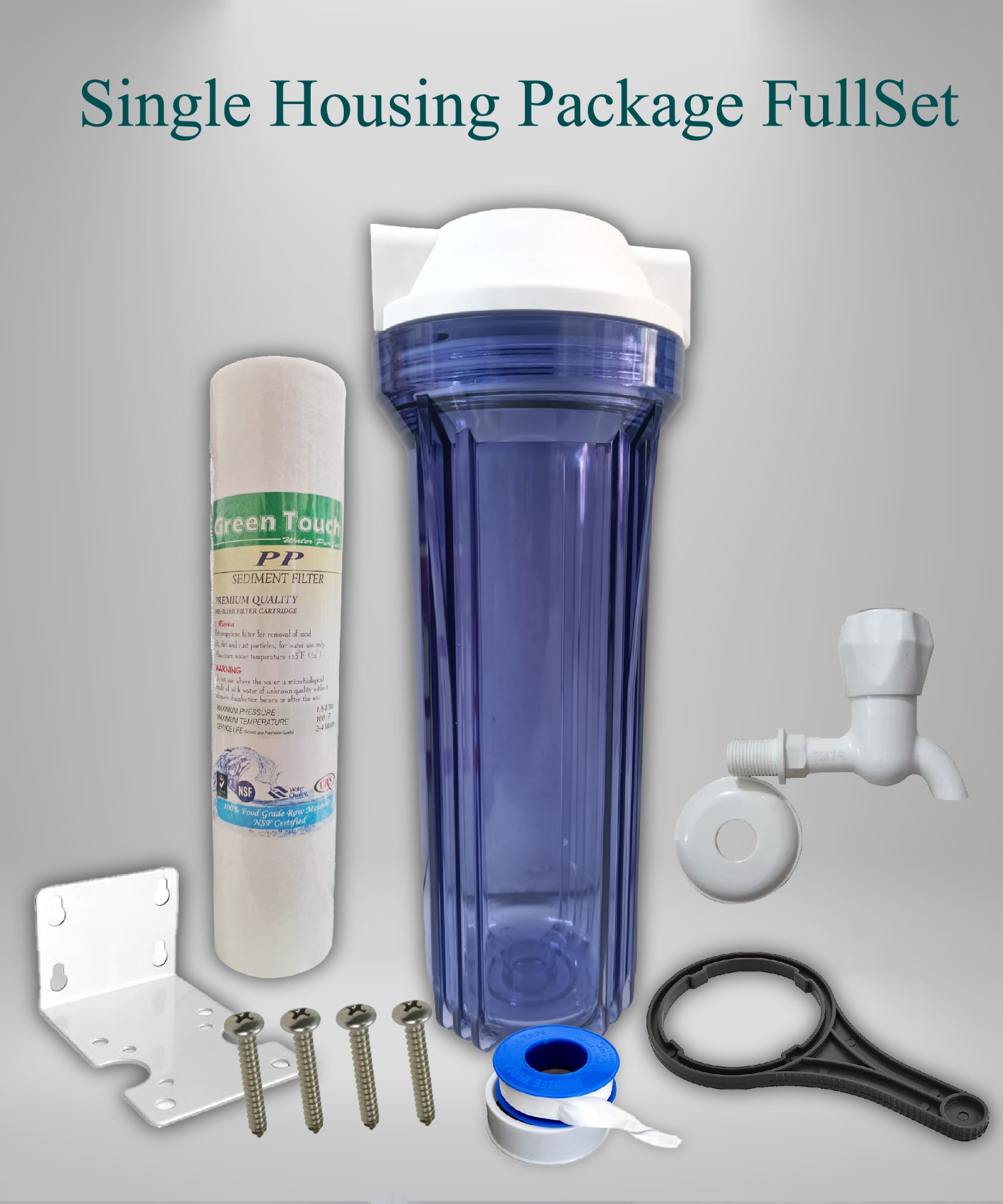 Picture of Water Purifier Single Housing Set Full Package - White
