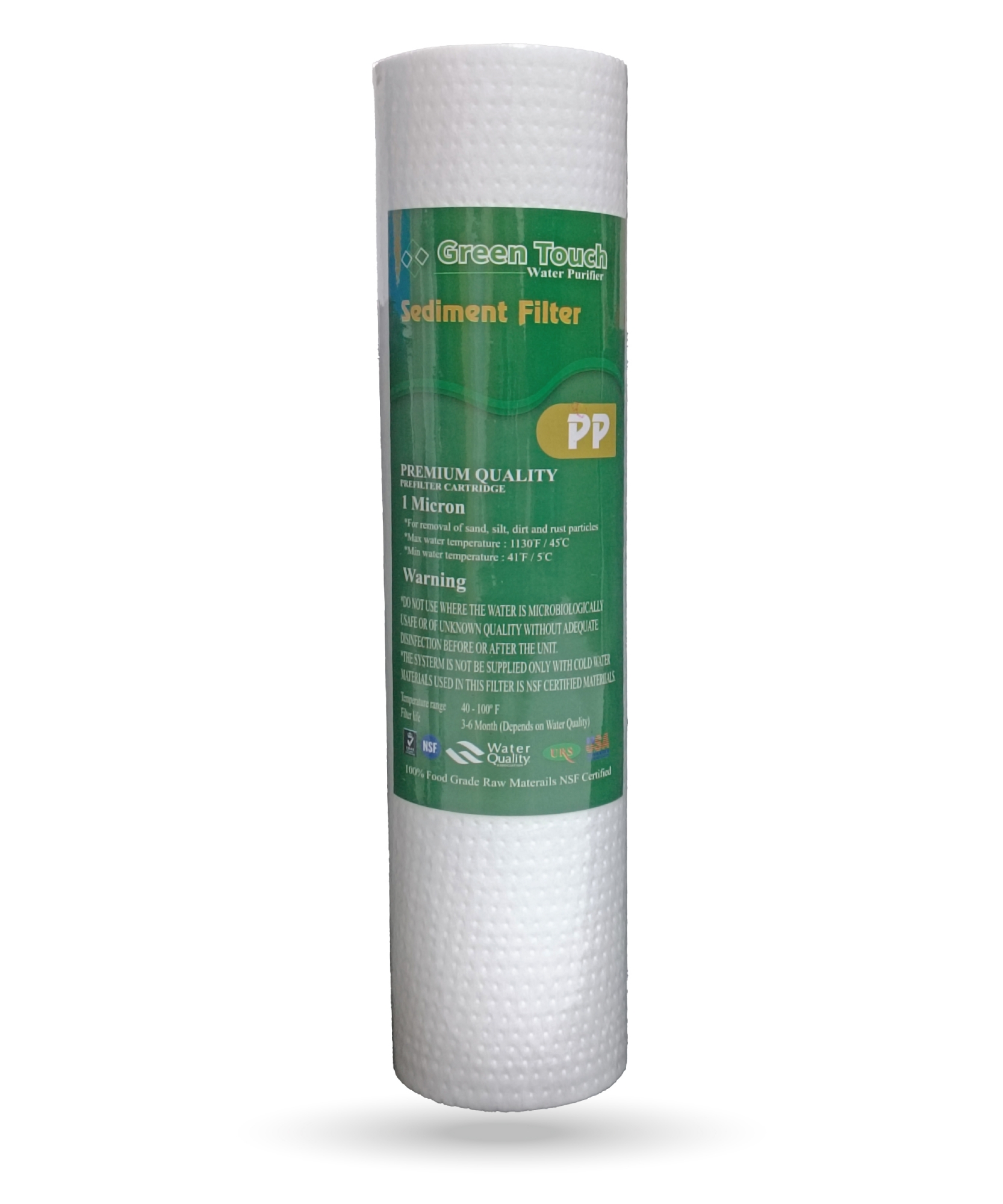 Picture of Green Touch Premium Quality  PP Filter Cartridge for All RO Water Purifier Package of 06 Pieces