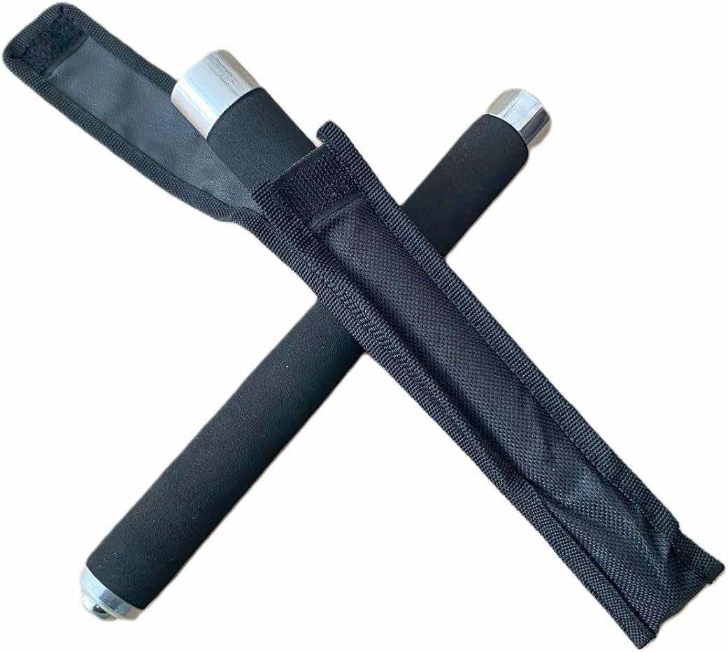 Picture of Ultimate Personal Stick Safety: Foldable Multitool for Men and Women - Comfotable Grip, Nylon Bag Cover - Silver Black - Multicolor