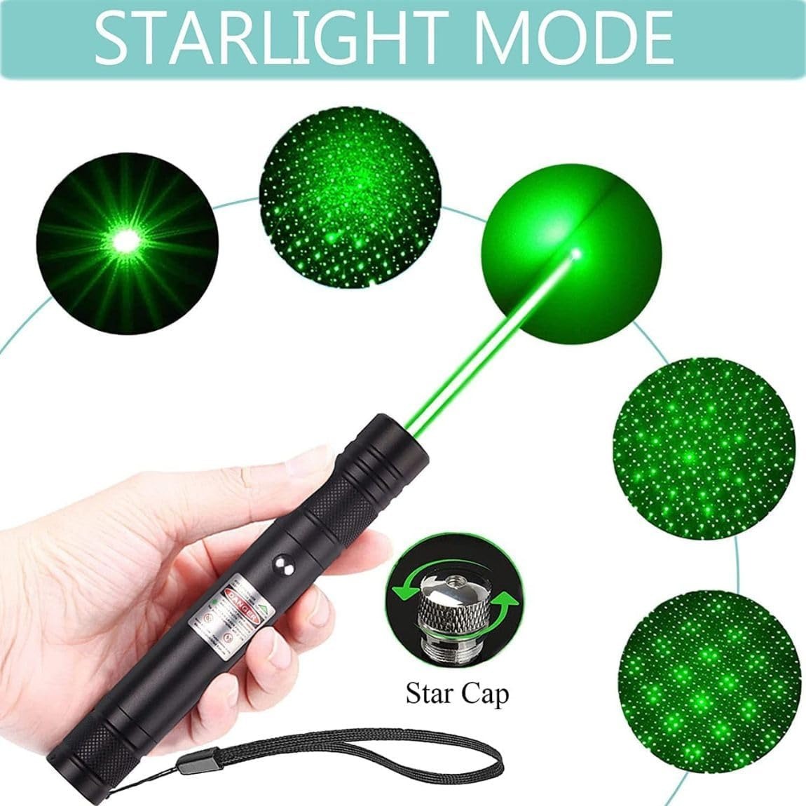 Picture of Green laser Pointers- USB Built-in batteries Red dot Continuous Line High Powerful Laser torch For Outdoor Camping Hiking - Not Specified