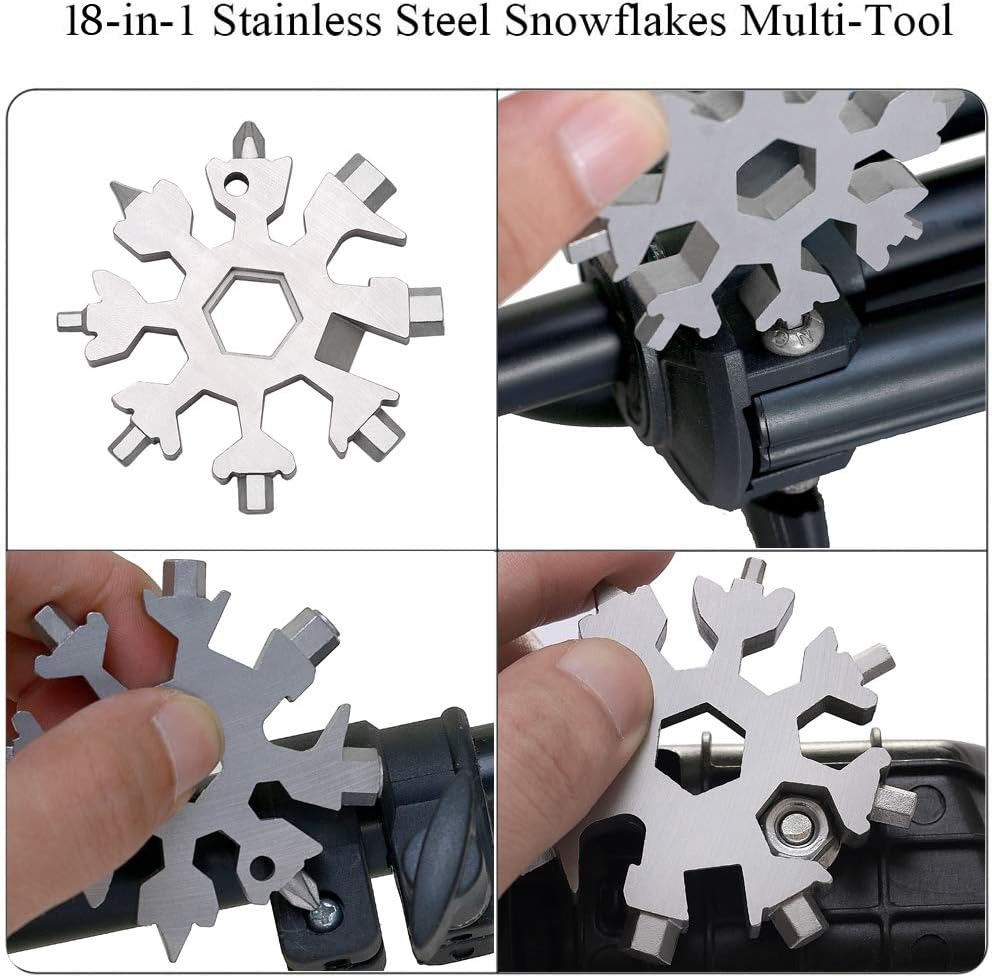 Picture of Pocket-Sized Snowflake Multi-Tool – 18 Functions in One - Silver