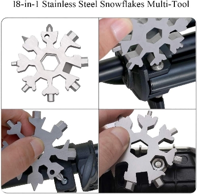 Picture of Pocket-Sized Snowflake Multi-Tool – 18 Functions in One - Silver