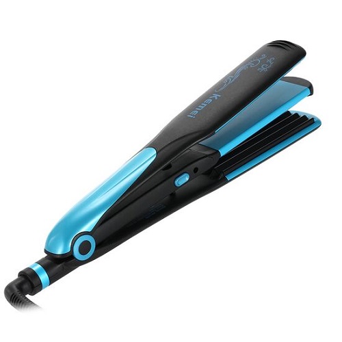 Picture of Kemei KM-2209 Professional Electronic Hair Straightener Hair Curler 2 in 1 Irons 90W Hairstyling Portable Flat - Black