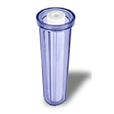 Picture of Whole House Water Filter System, Transparent 20 inch Housing with Presser Relief Button, 1/2 inch Inlet Outlet & 5 Micron Sediment Water Filter Cartridge with 3 Replacement Filters Full Set. - Clear