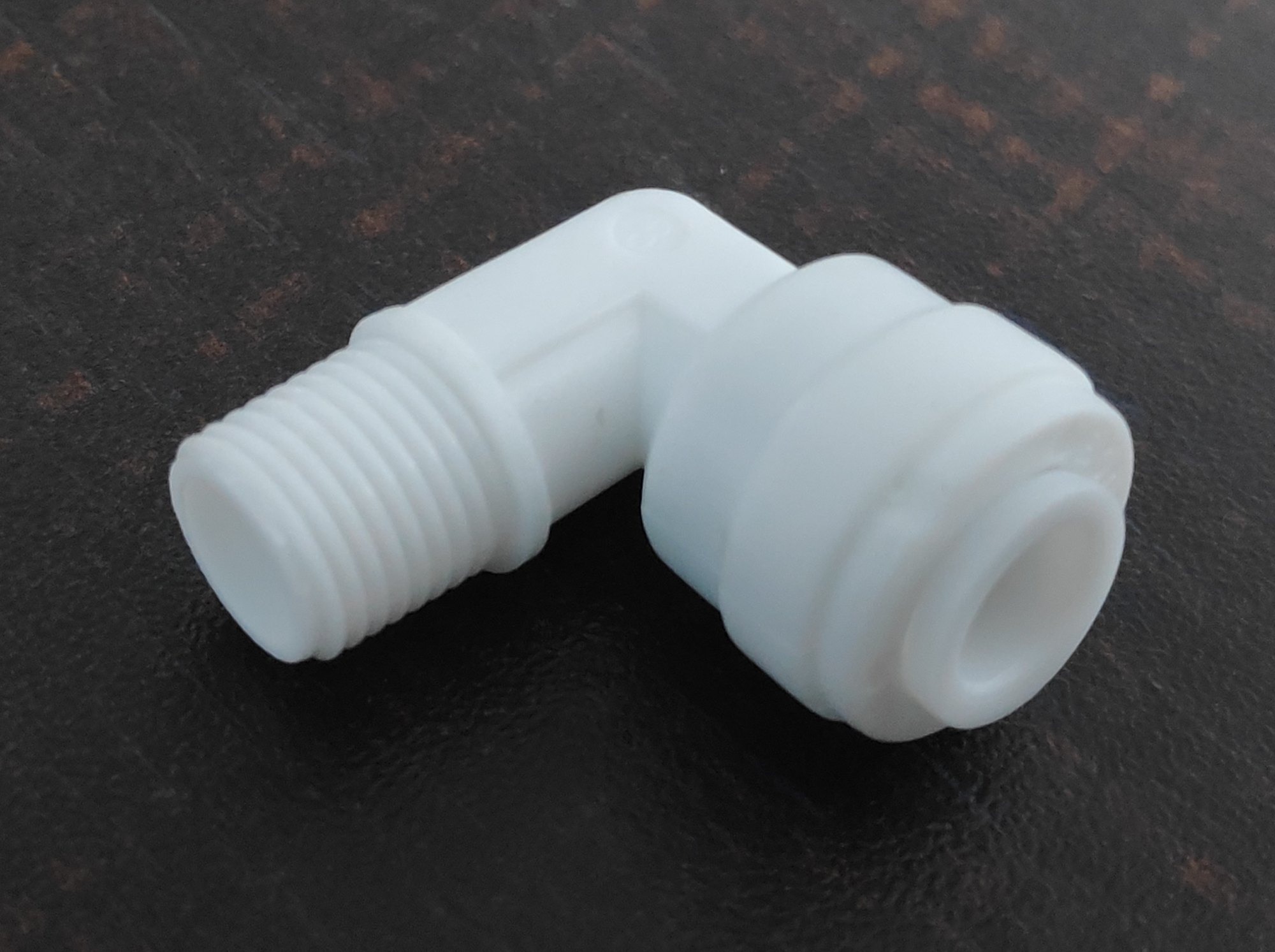 Picture of RO Water Filter Push Fit Elbow – 1/8” Male × 1/4” Tube Connector – Leakproof Fitting