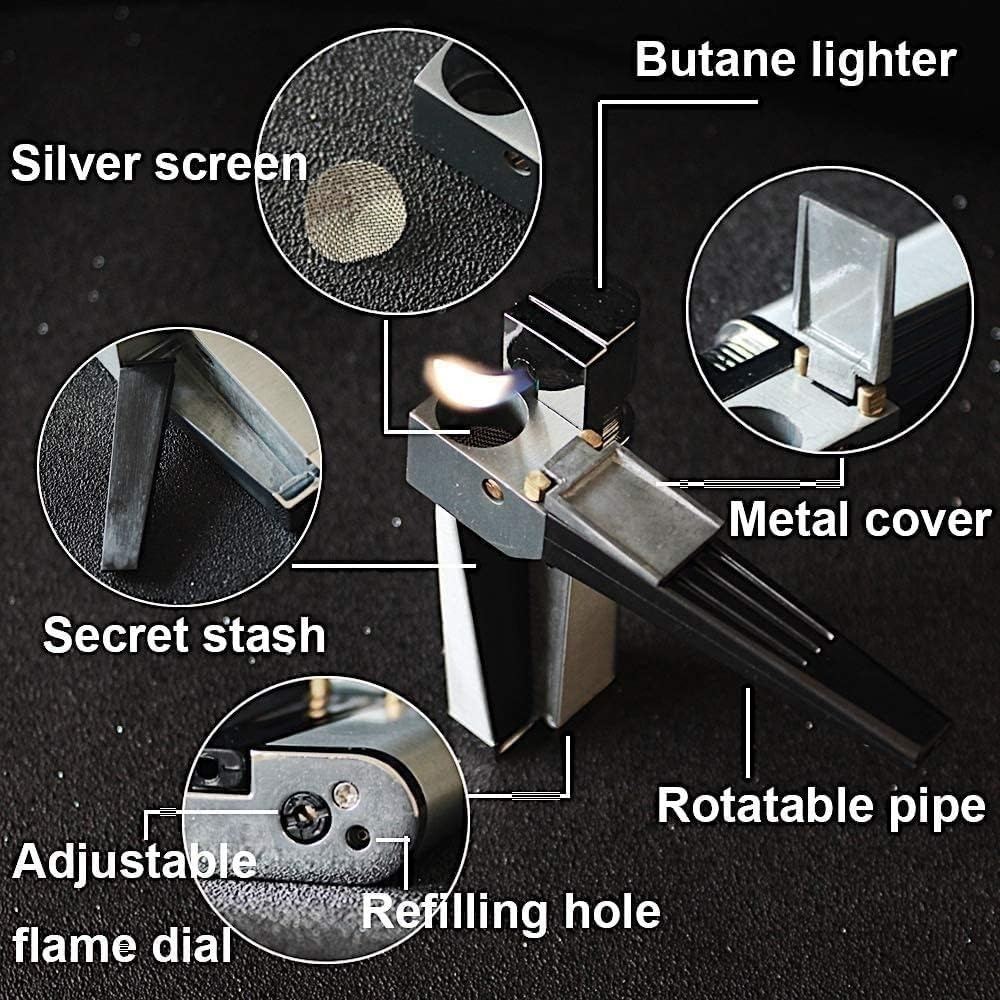 Picture of Stylish Metal Torch Gas Lighter – Windproof & Refillable