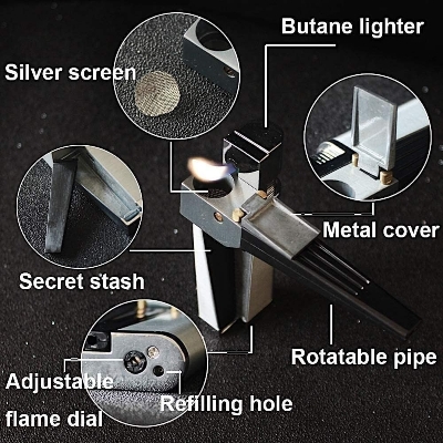 Picture of Stylish Metal Torch Gas Lighter – Windproof & Refillable