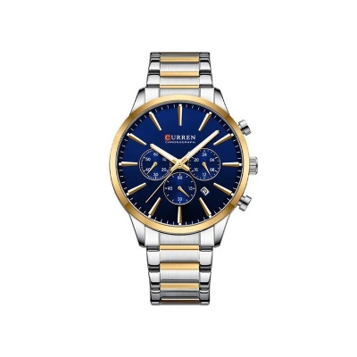 Picture of Curren 8435 Orginal Watch For Watch-Golden Silver and Blue